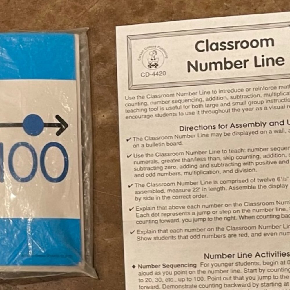 Carson Dellosa Number Line Classroom Display